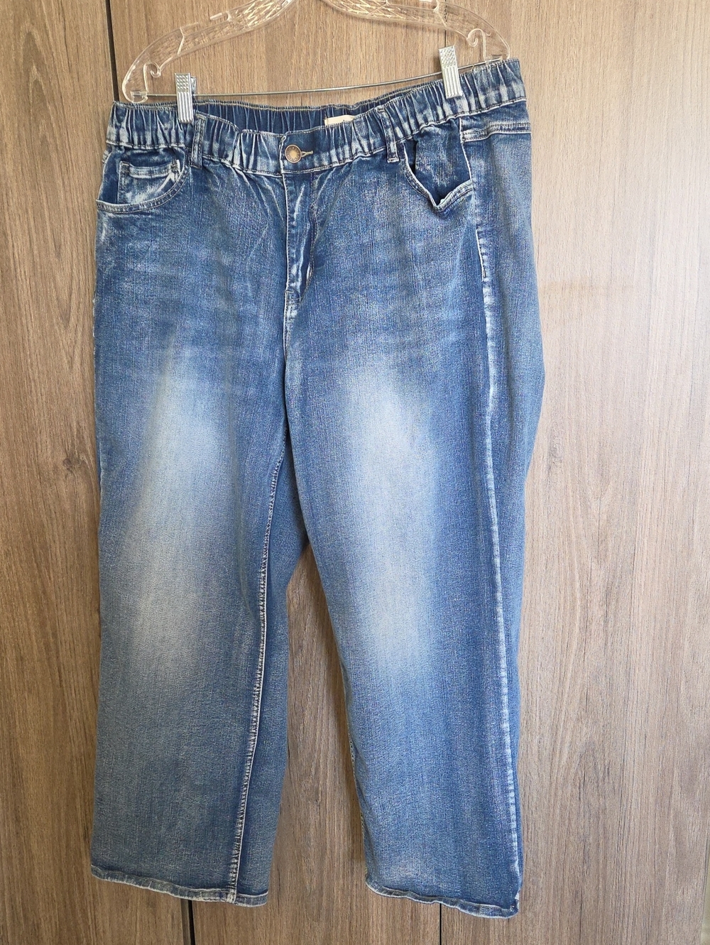Toxica Brand Elastic Waist Blue Jeans Pull Over Size 20
